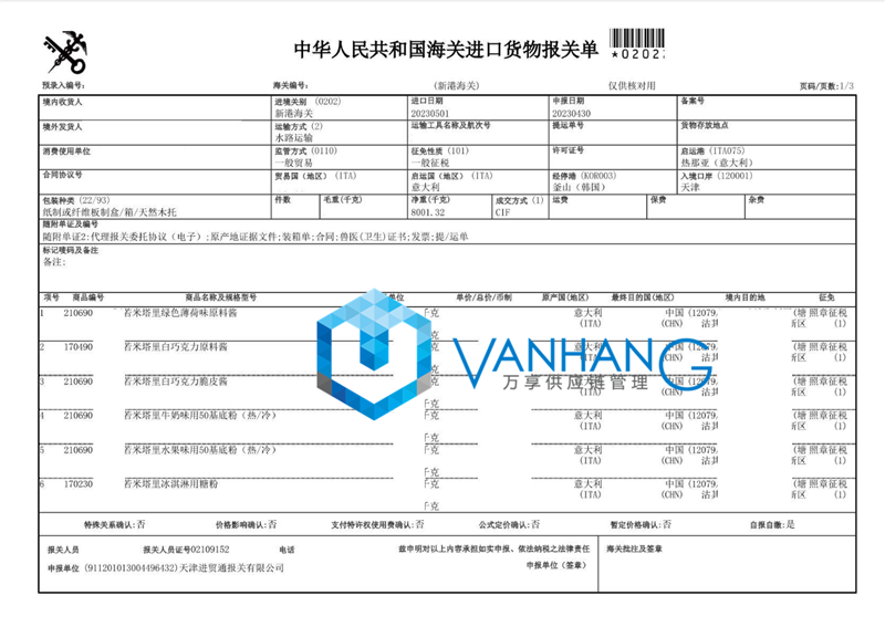薄荷味原料醬進口報關.png